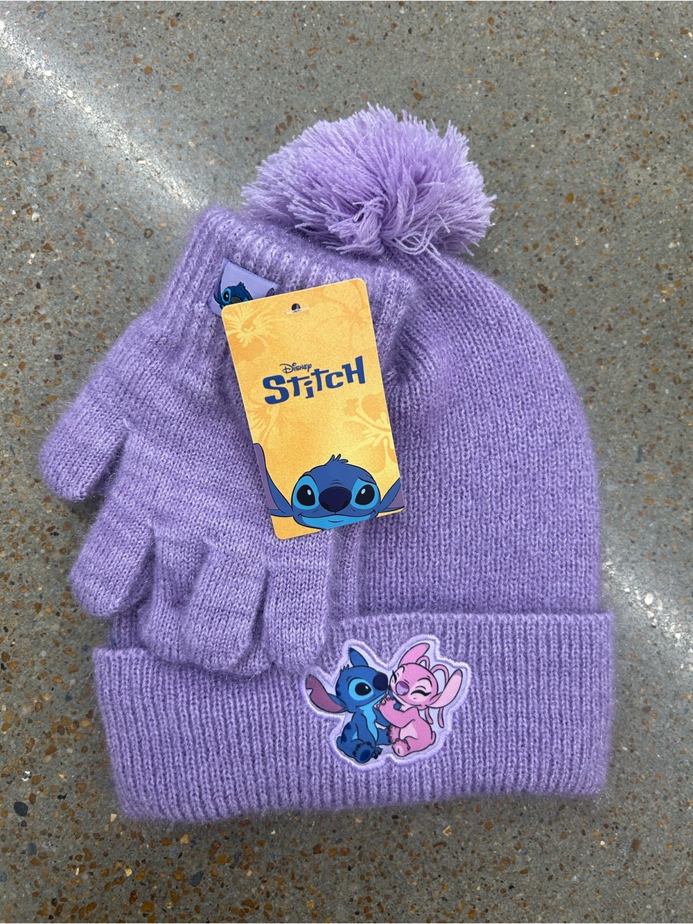 Disney Stitch kids Beanie and Gloves Set